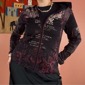 Vintage Y2K Artsy Rhinestone Hoodie